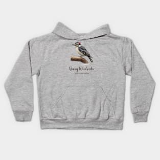 Downy Woodpecker - The Bird Lover Collection Kids Hoodie